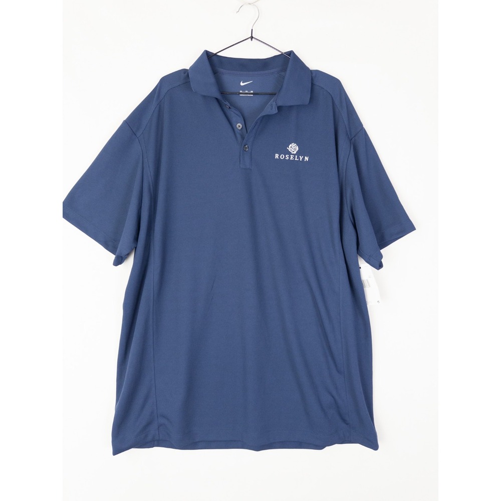 NWT Nike Polo Shirt Mens XXL Blue Short‎ Sleeve Logo Embroidered Golf Outdoor